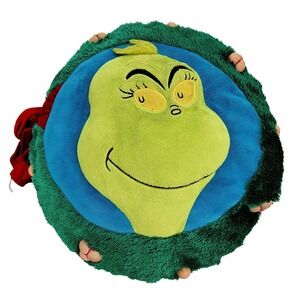 Universal Studios Island Of Adventure‎ Grinch Christmas Wreath Pillow Dr Seuss